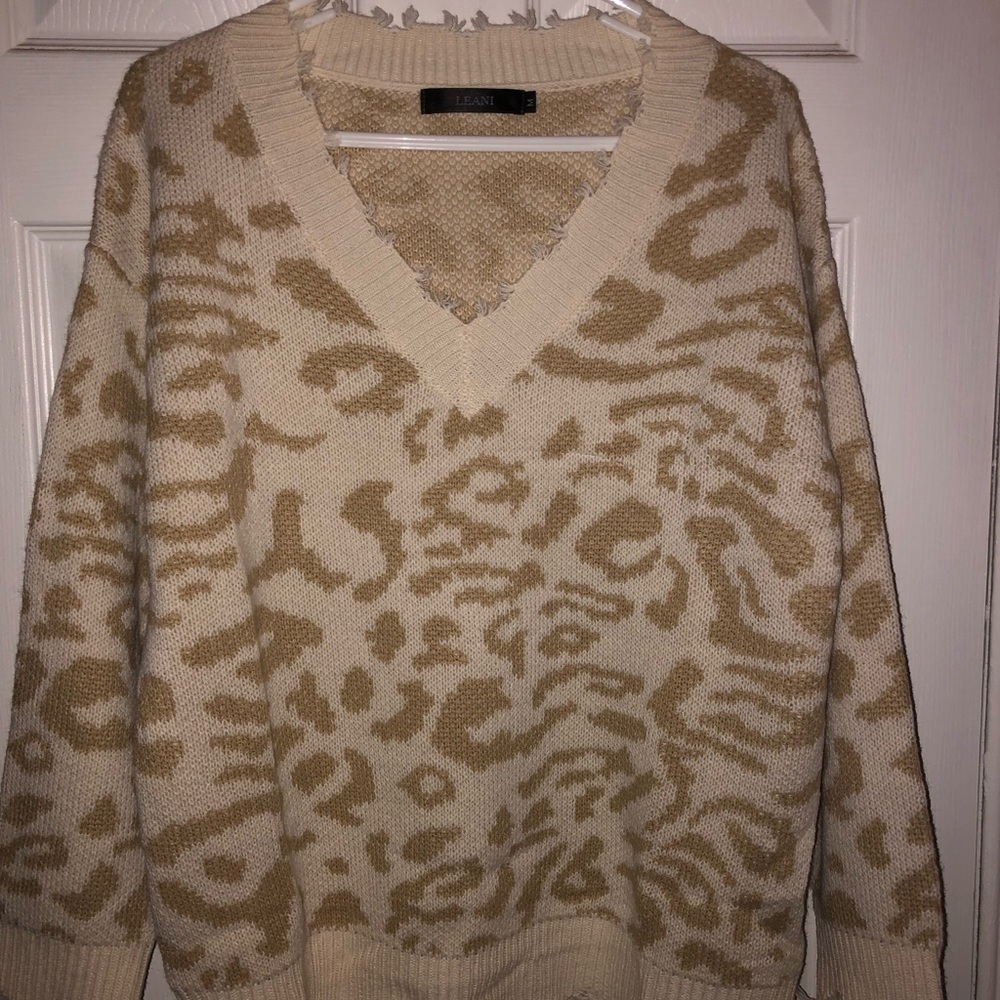 Distressed Leopard print sweater